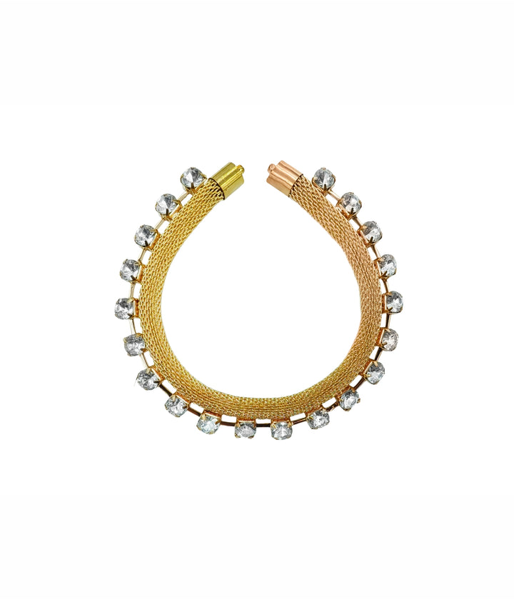 Dual Tone Gold with Rose Gold Diamond Necklace Neckline