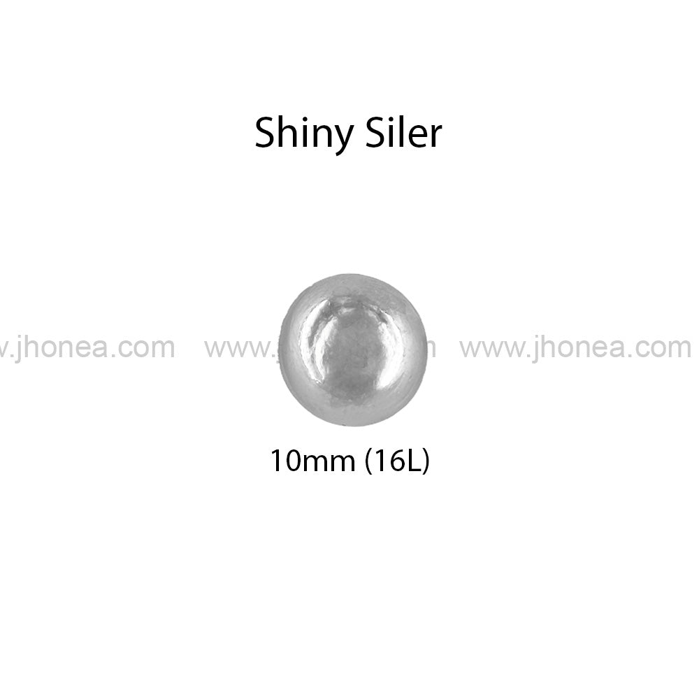 Shiny Smooth Dome Surface 10mm Shirt/Kurta Metal Buttons