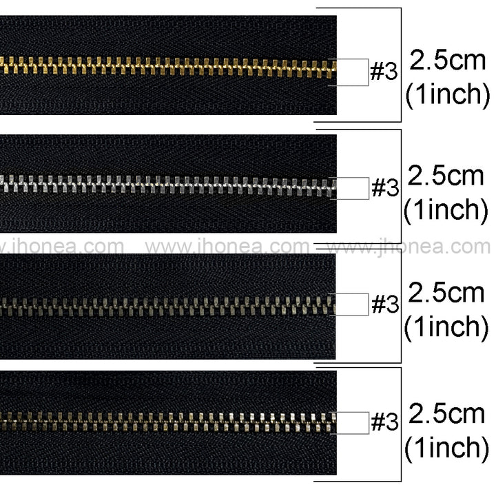 YKK #3 Number Premium Quality Black Tape YKK Metal Zipper Rolls