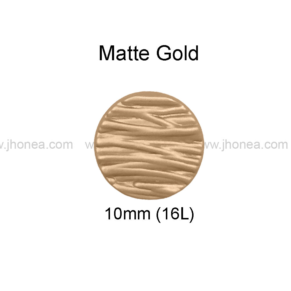 Round Shape Matte Finish Classic Shank Metal Button