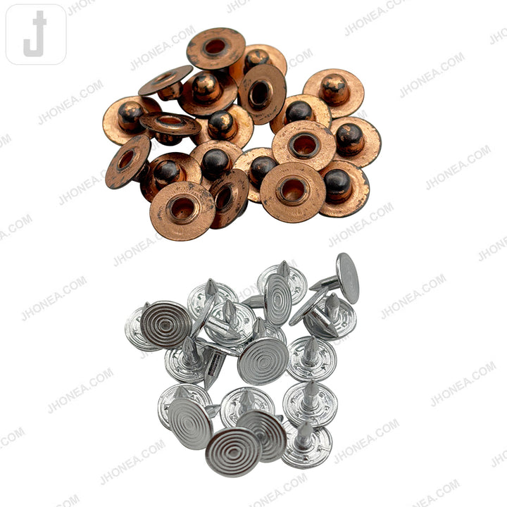 Versatile Brass Rivet Fastener Studs for Jeans/Jackets/Bags