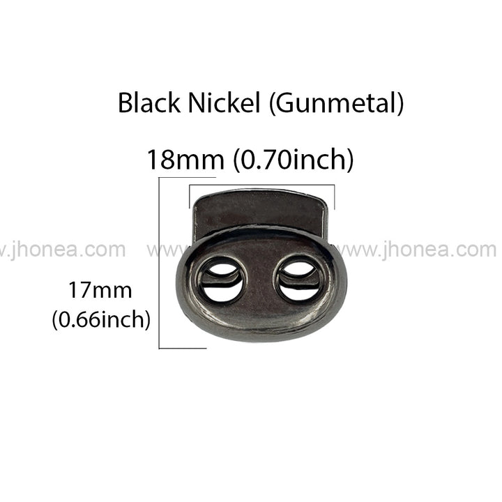 Decorative Gunmetal Plastic Cord Lock Fastener for Drawstrings