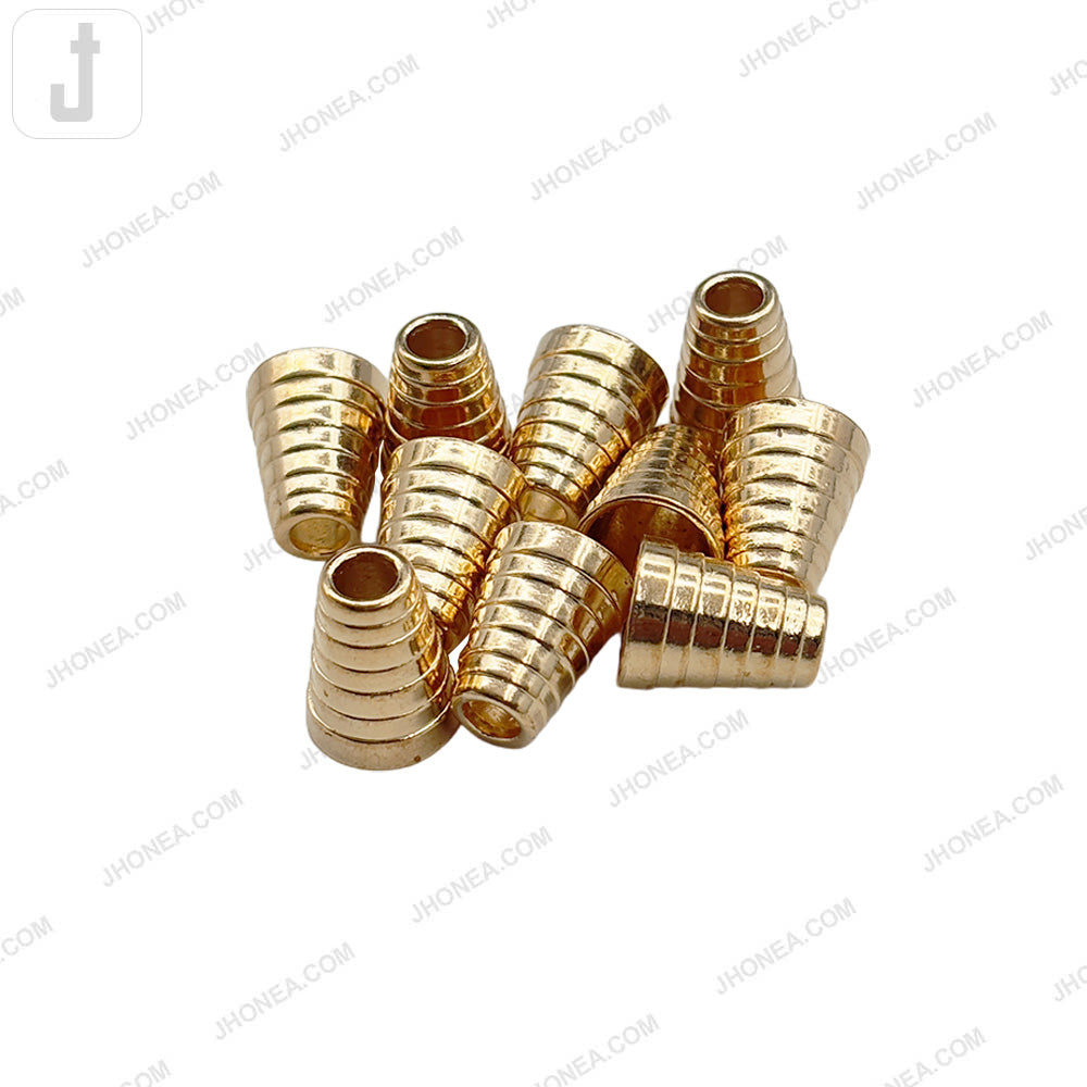 Shiny Gold Metal Aglets for Hoodies & Track Pants Drawstring Cord Tip