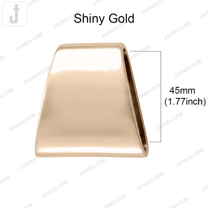 Glossy Trapezoid Shape Down Bar Slide Buckle for Fashion Accessories