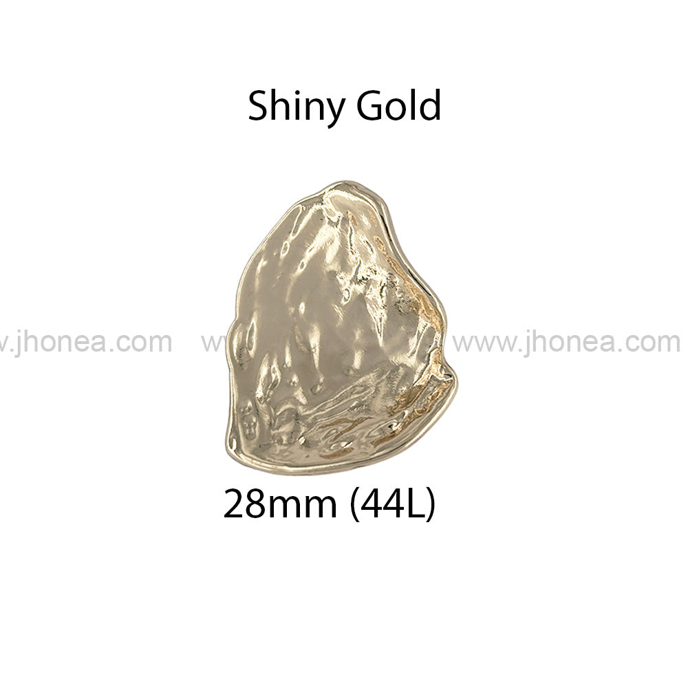 Luxury Organic-Shaped Gold Metal Buttons