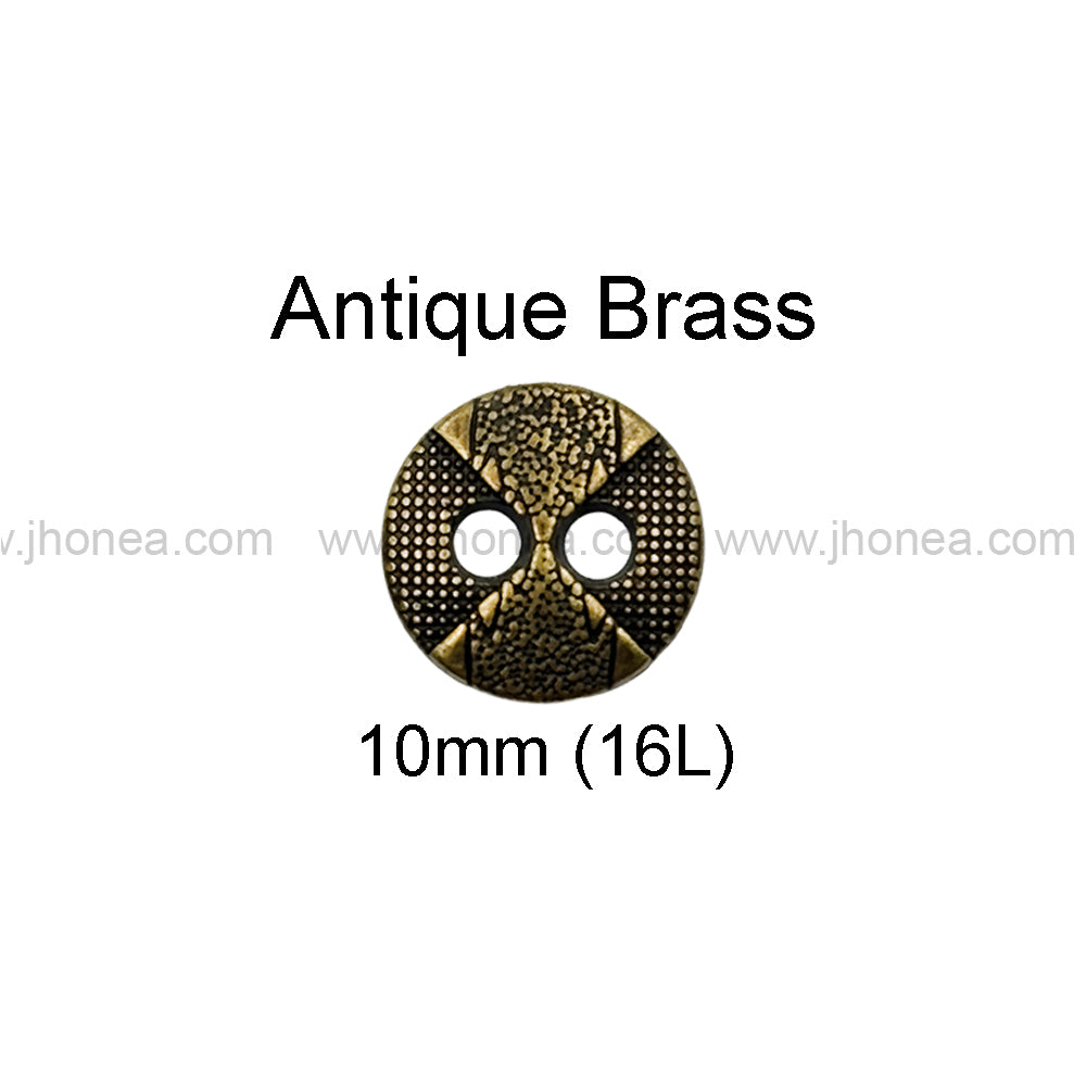 Textured Surface Round Shape Metal Buttons for Shirt