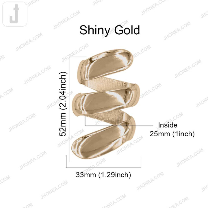 Premium Spiral Shaped Shiny Metal Buckle for Fashion Accessories