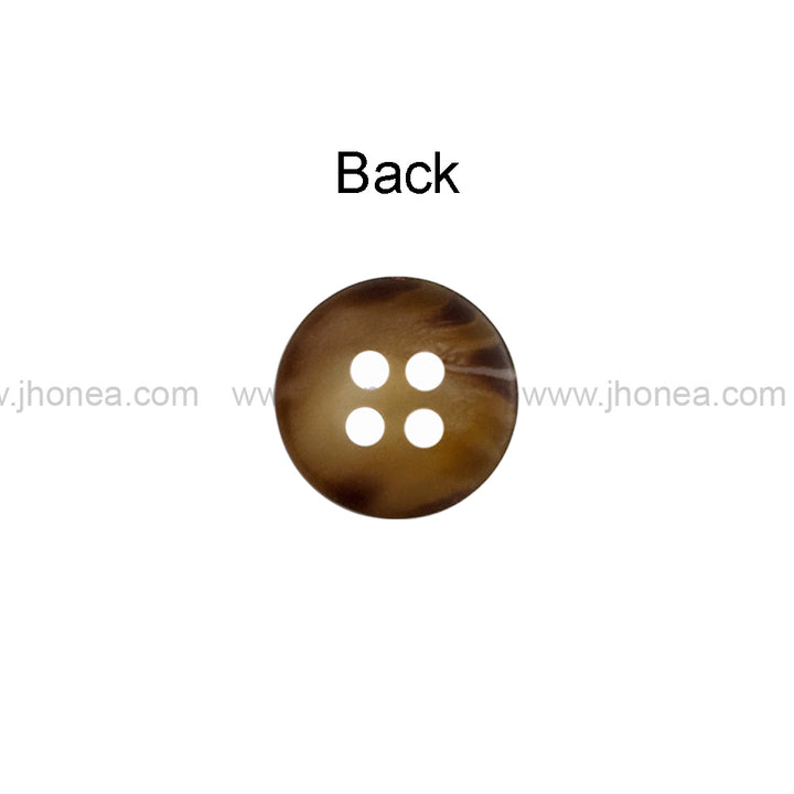 Brown  10mm (16L) Round 4-Hole Buttons for Men/Women/Kids Clothing
