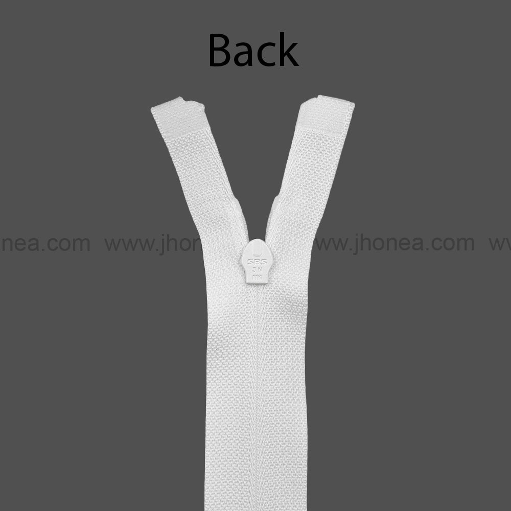 #3 Fancy Black/White Nylon Coil Open-End SBS Coil Zipper
