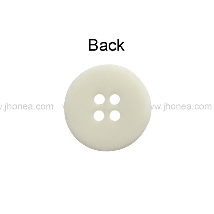 Classic Off-White Round Shape 4-Hole Polyester Buttons