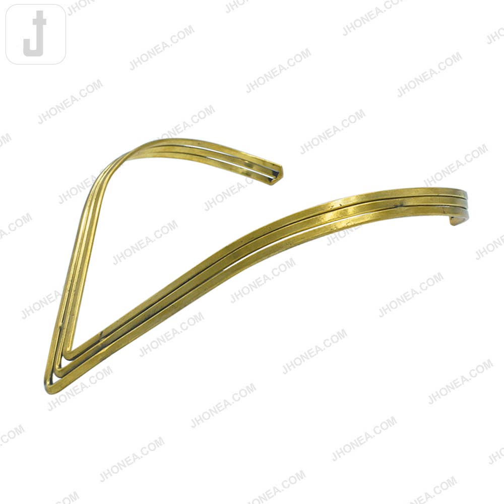 Elegant Geometric V-Shaped Brass Necklace Open Collar Choker for Women