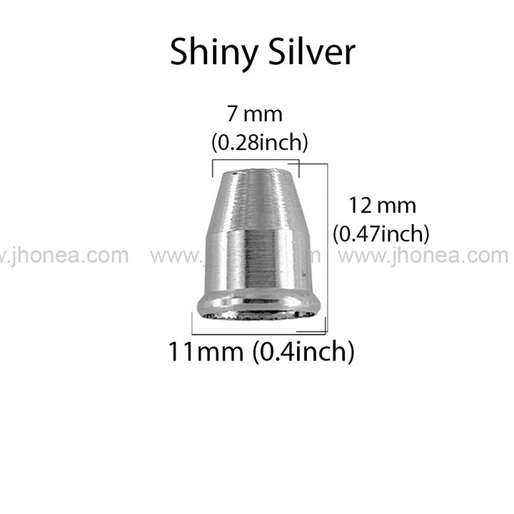 Shiny Silver Metal Aglets for Hoodies & Track Pants