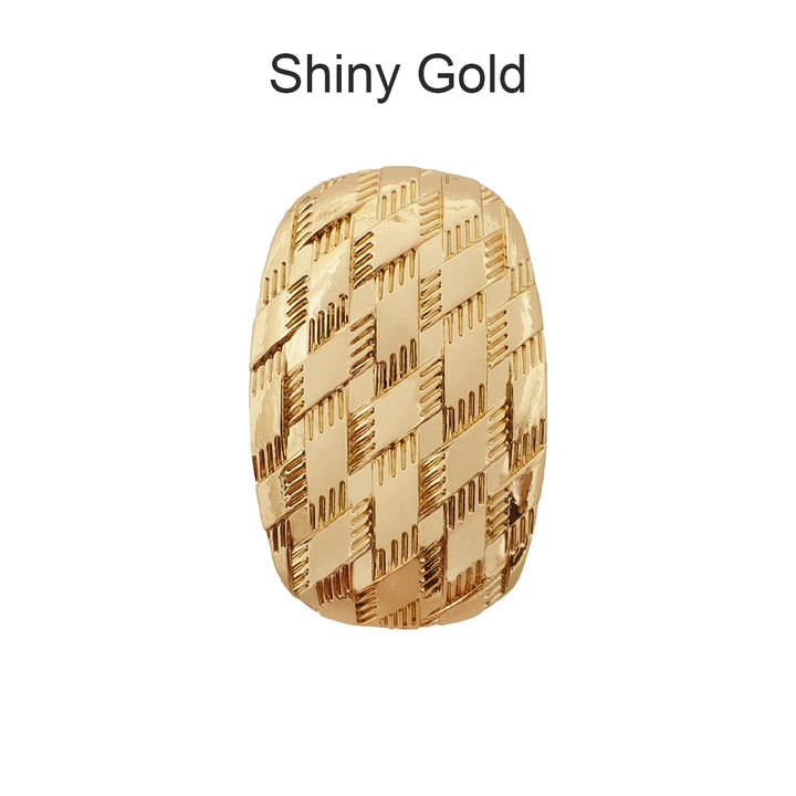 Elegant Shiny Textured Metal Buckle for Fashion Accessories and Clothing