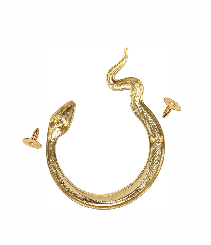 Decorative Shiny Gold Snake Metal Fashion Accessory
