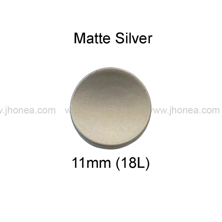 Classic Design Round Shape Matte Silver Shank Metal Button