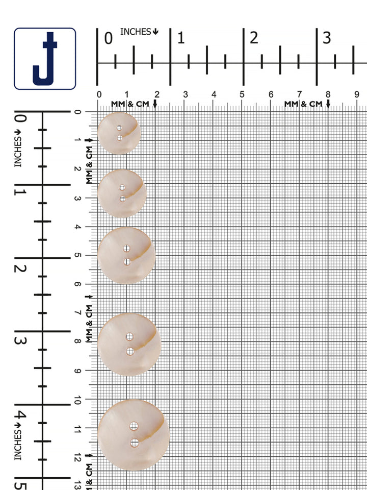 Round Shape Pearlescent Natural Marble Button