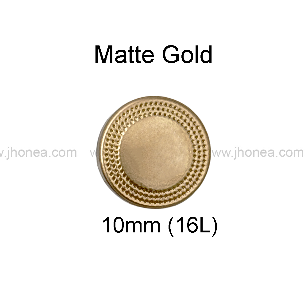 Round Shape Classic Matte Finish Shank Metal Button