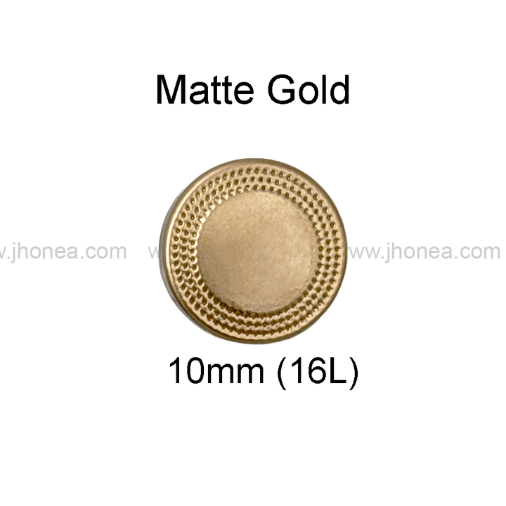 Round Shape Classic Matte Finish Shank Metal Button