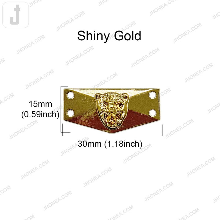 Eye-Catching Shiny Gold Leopard Head Decorative Fashion Accessory