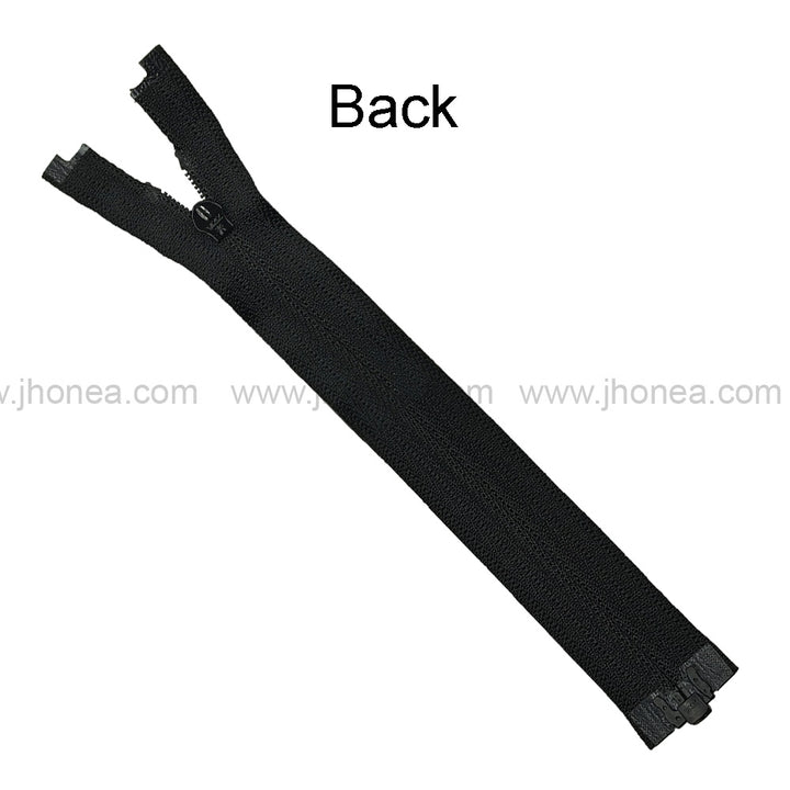 YKK #3 Fancy Black Open End Coil Zippers for Stylish Garments