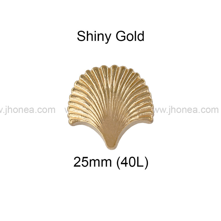Decorative Sea Shell Shape 25mm(40L) Shank Metal Button