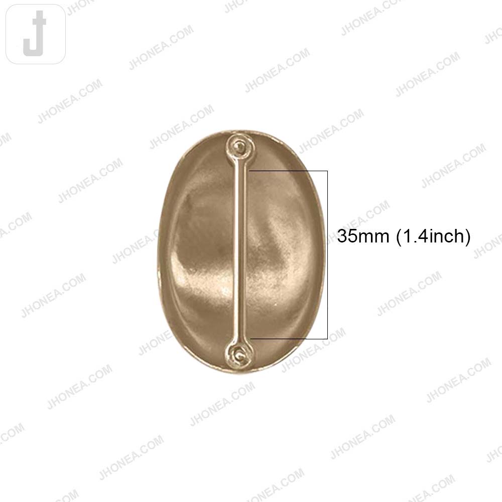Classic Shiny Gold Metal Buckle with Smooth Oval Design