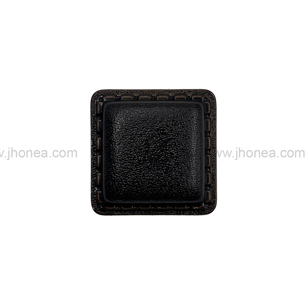 Square Shaped Brown ABS Plastic Back Loop Button for Garments. 22mm(34L)