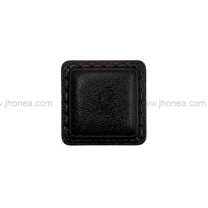 Square Shaped Brown ABS Plastic Back Loop Button for Garments. 22mm(34L)