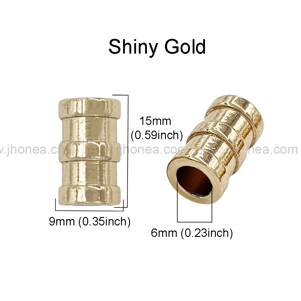Shiny Gold Metal Aglets Cord Ends for Cords and Drawstrings