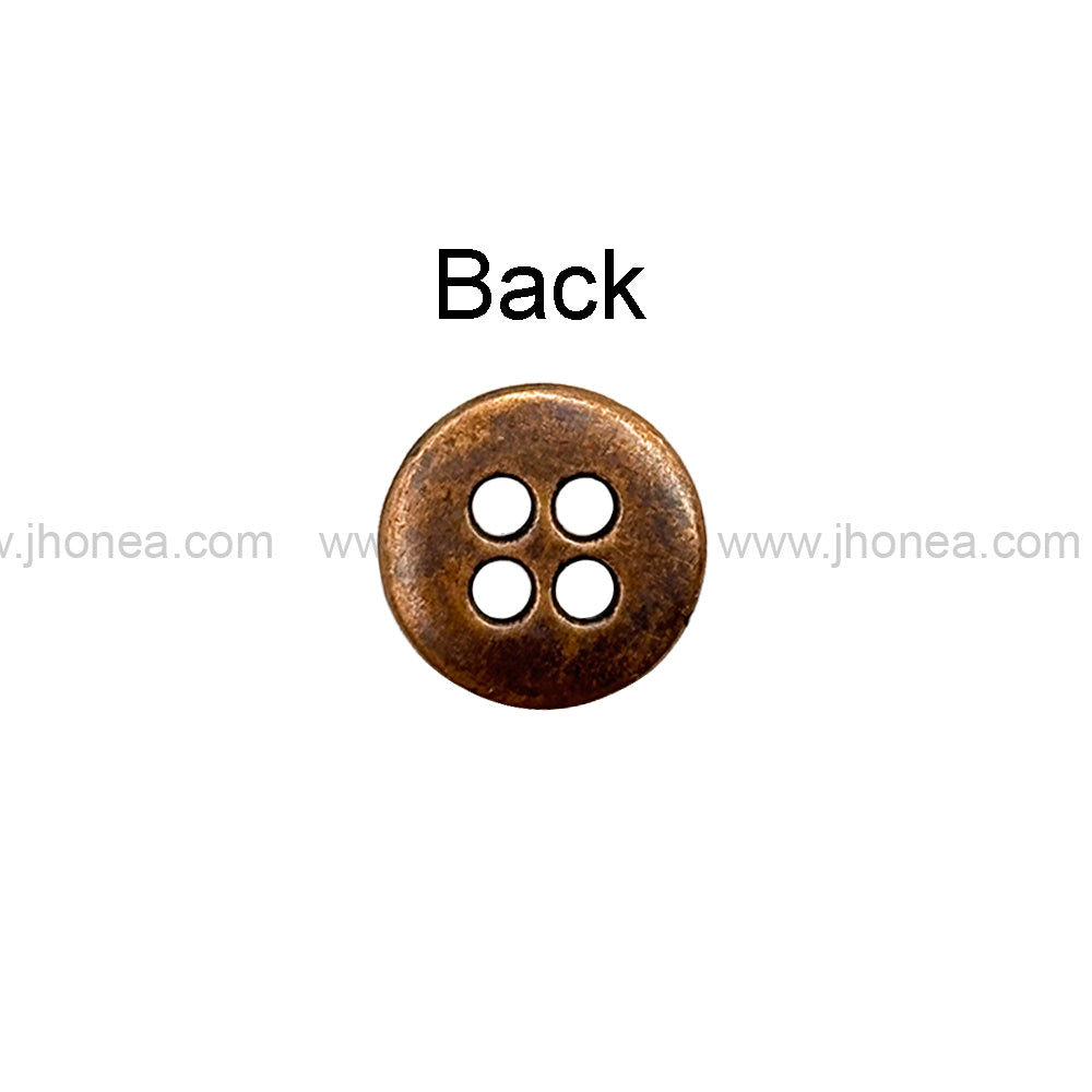 Rounded Rim 4-Hole Shirt/Kurta Metal Buttons