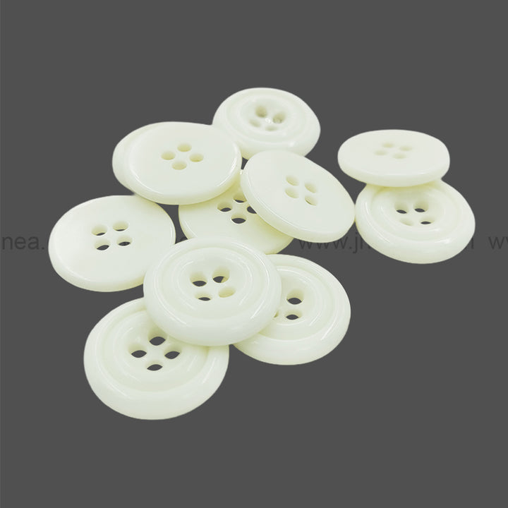 Decorative 4-Hole Double Rim Polyester Button