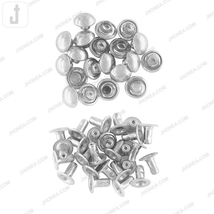 Shiny Silver Dome Rivet Fastener Studs for Jeans & Denim Clothing