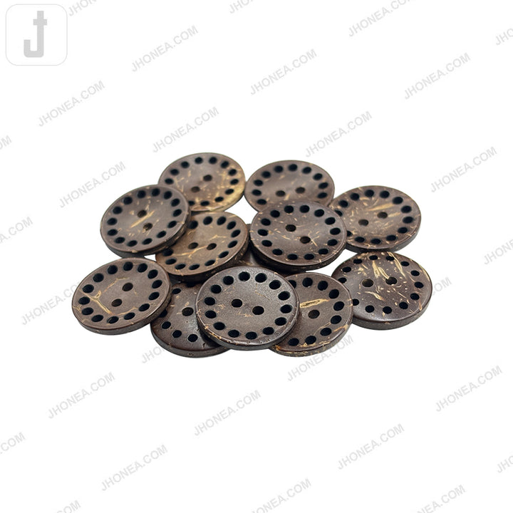 Eco-Friendly 2 Hole Coconut Shell Buttons