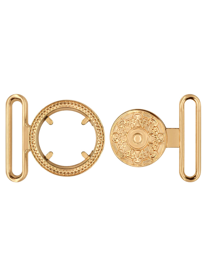 Ornate Shiny Finish 2 Part Clasp Buckle for Belts/Sashes
