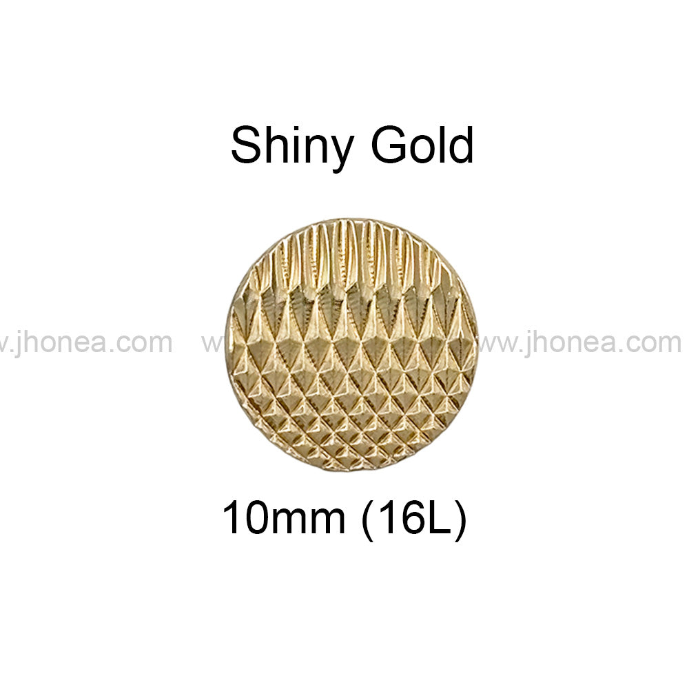Elegant Round Shape Shiny Golden Engraved Design Button
