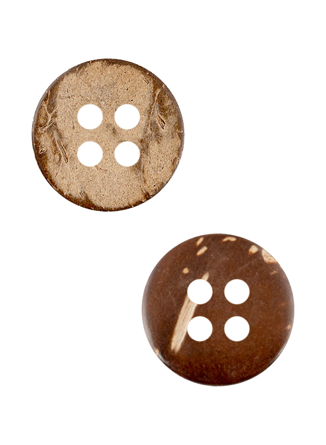 Smooth Finish Natural Coco Shell 4 Hole Buttons