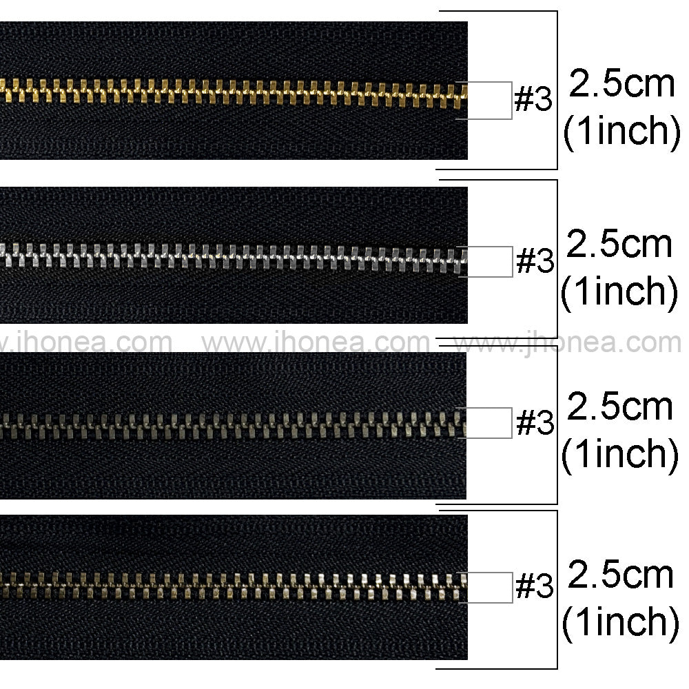 YKK #3 Number Premium Quality Black Tape YKK Metal Zipper Rolls