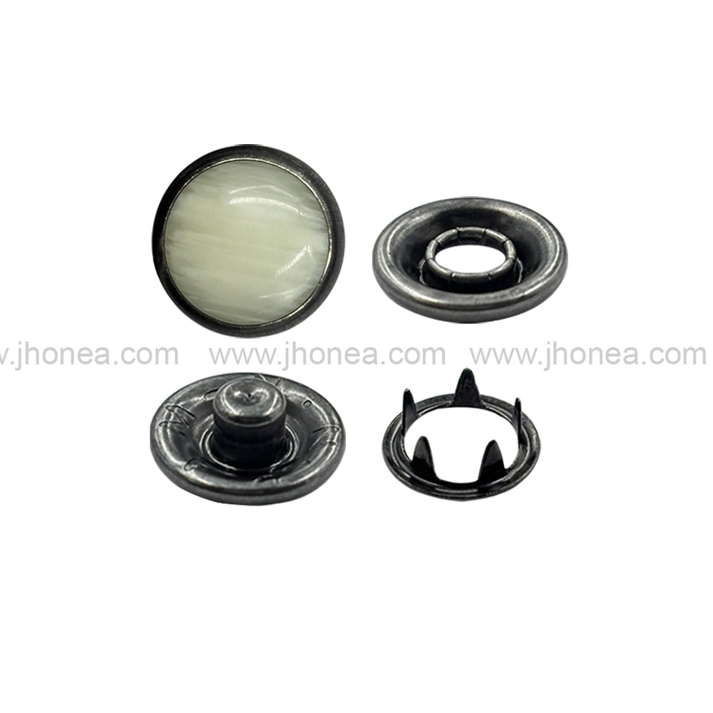 Premium Antique Silver 12mm Prong Snap Fasteners for Designer Garments