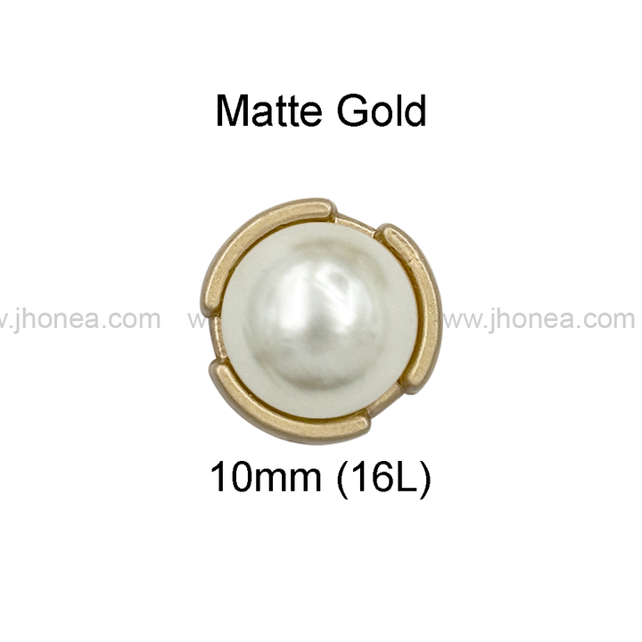 10mm (16L) Round Shape Cutting Edges Pearl Button