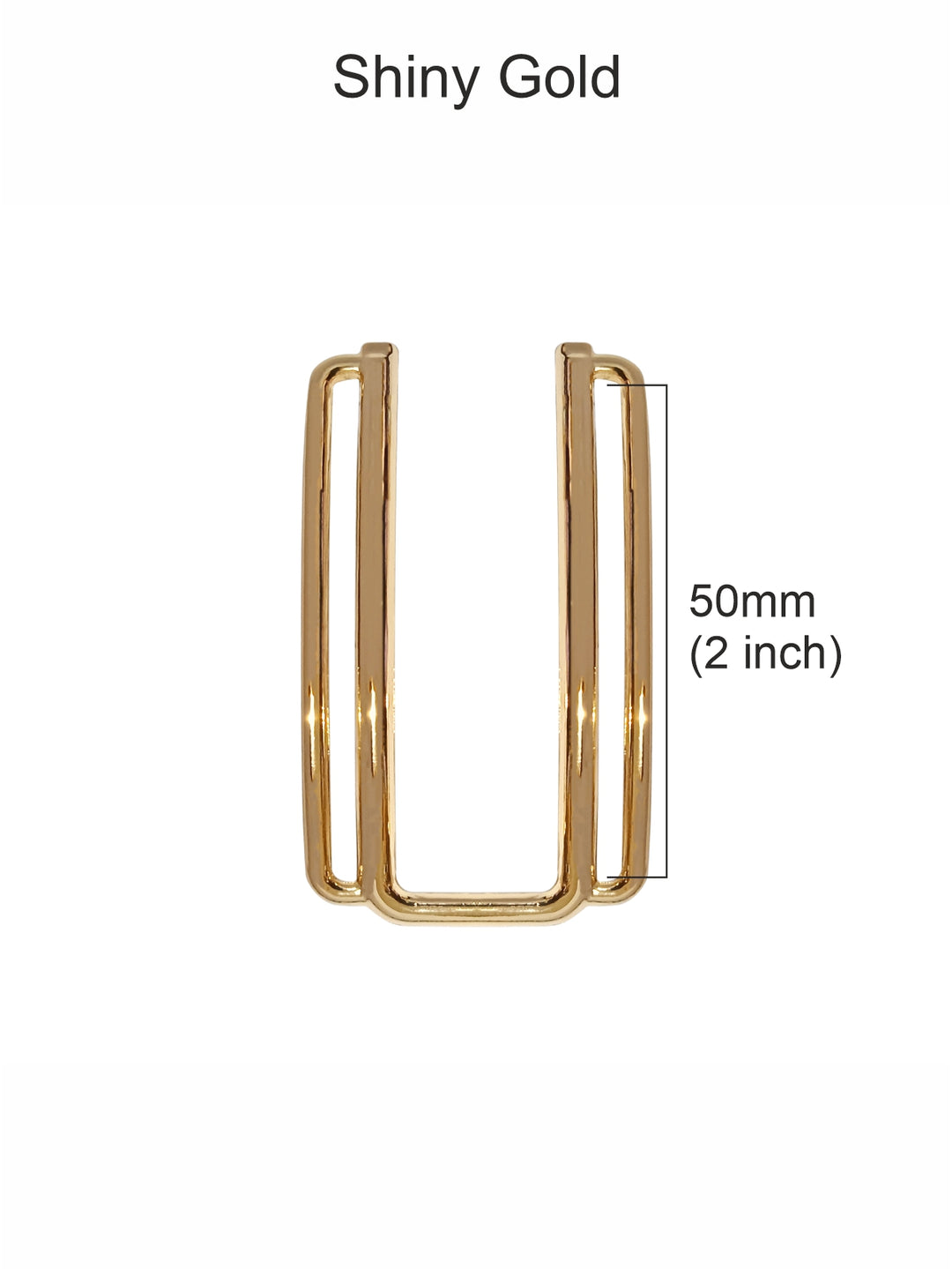 Sleek and Stylish U-Frame Double Sidebar Belt Buckle