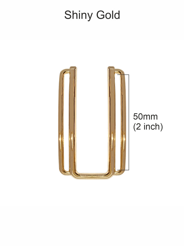 Sleek and Stylish U-Frame Double Sidebar Belt Buckle