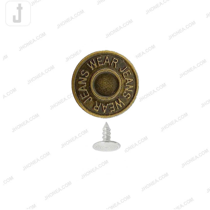 Antique Finish Metal Jeans Button for Denim Garments