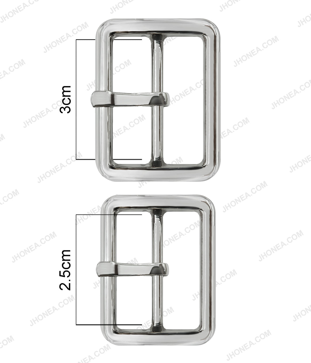 Premium Rectangle Smooth Finish Metal Prong Belt Buckle