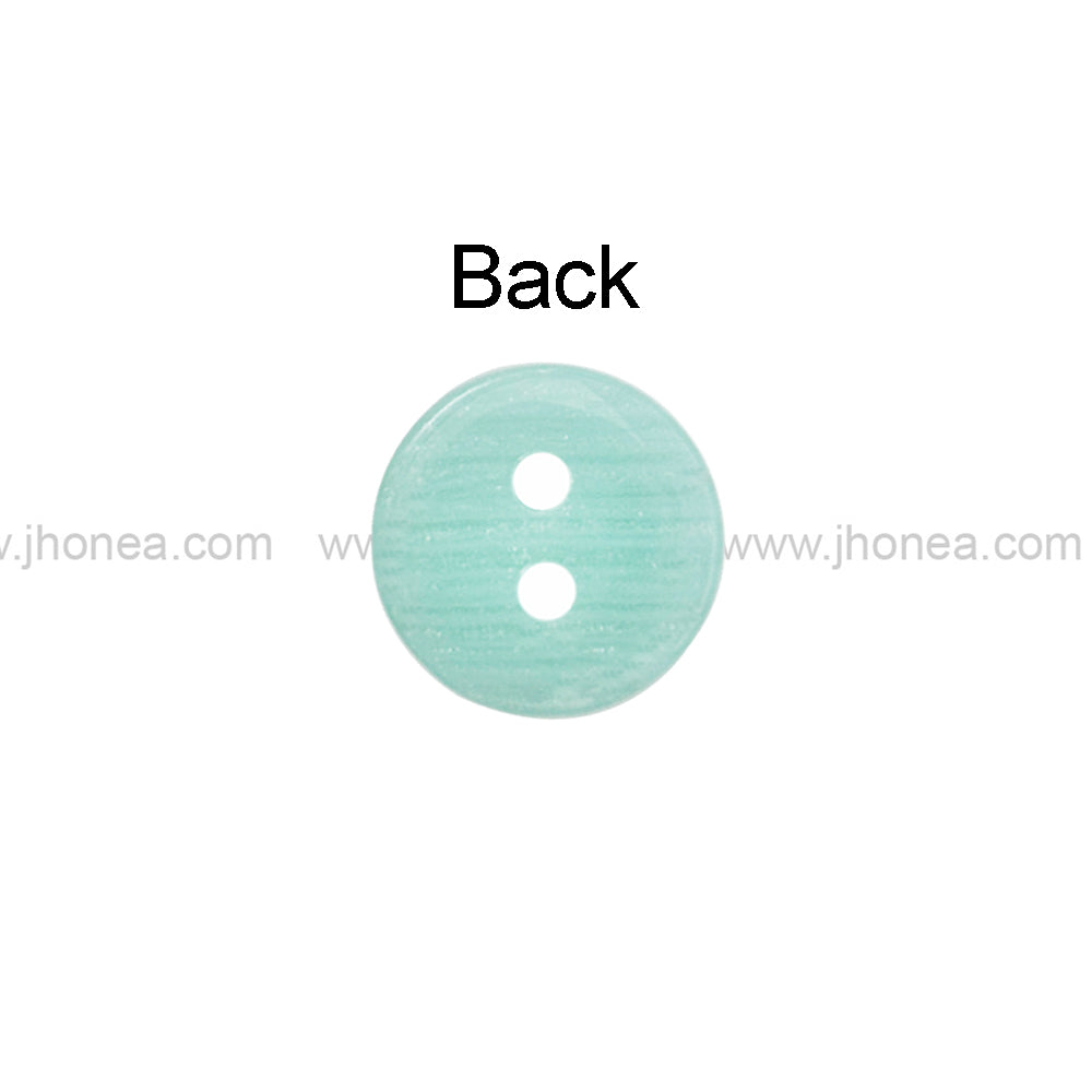 Smooth Pearlescent 2-Hole Poly Buttons for Clothing