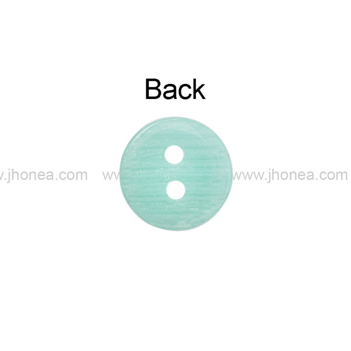 Smooth Pearlescent 2-Hole Poly Buttons for Clothing