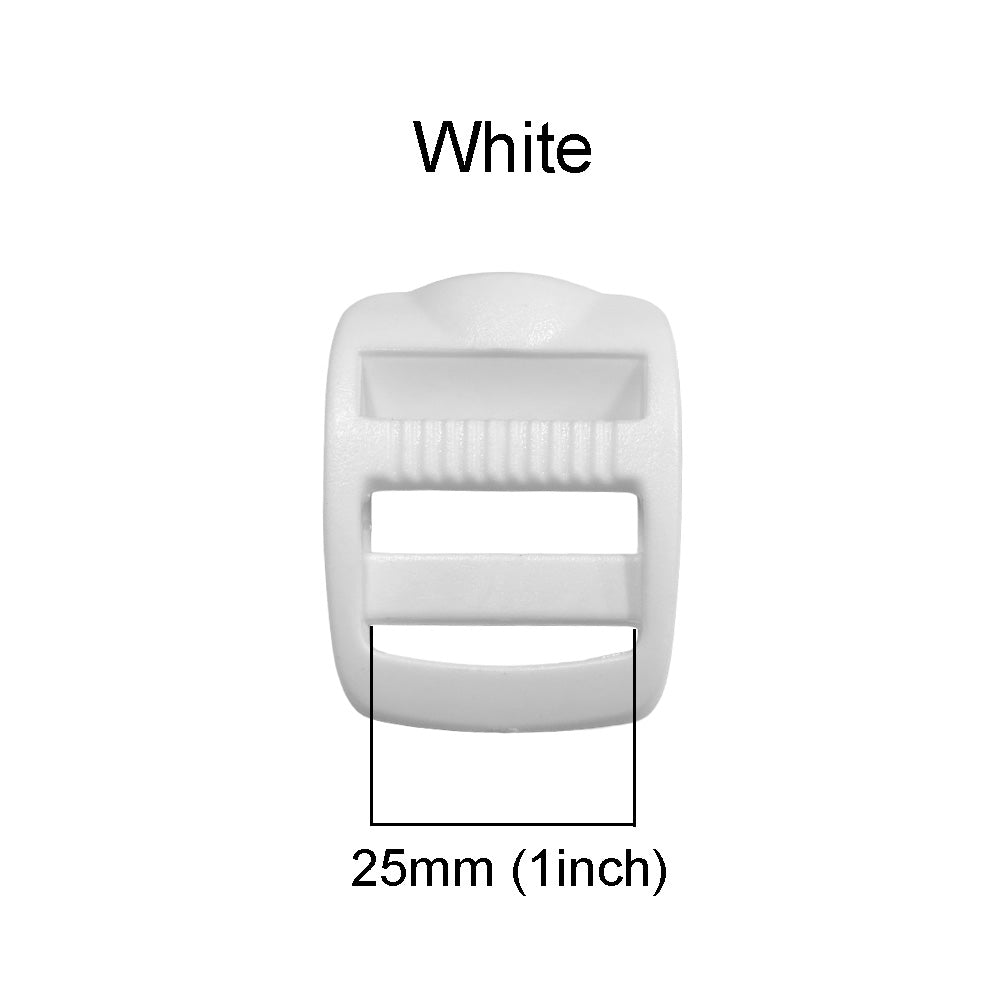 Adjustable 25mm Ladder Lock Slider Strap Webbing Plastic Buckle