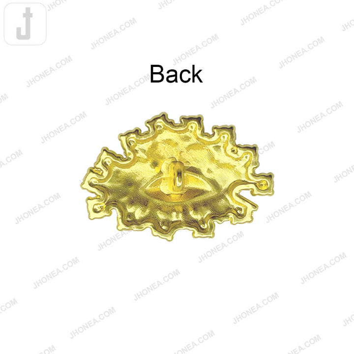 Fancy Eye Metal Button with Diamond Accents for Designer Wear