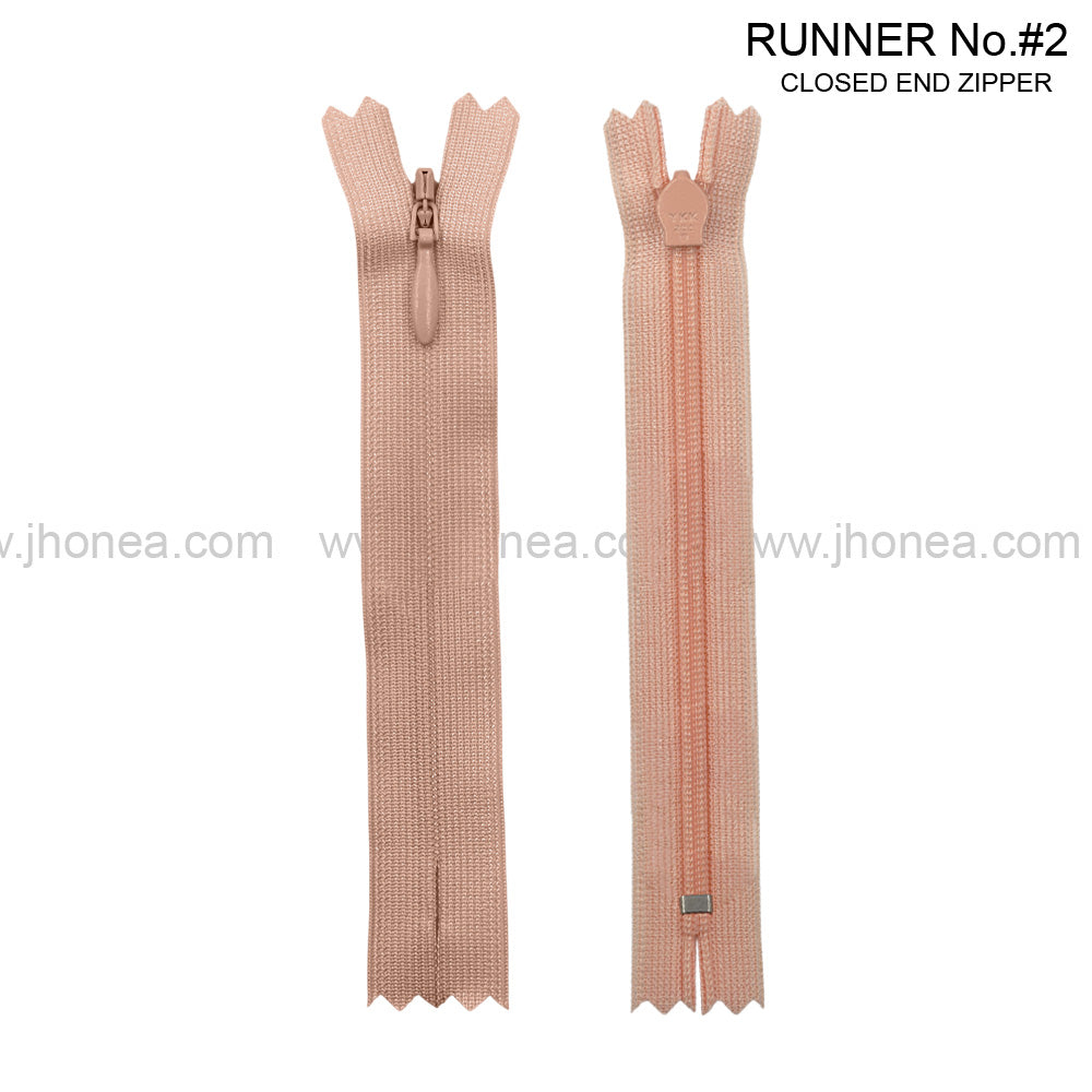 YKK #2 Invisible Closed-End Concealed Zipper 18 Inch Assorted Colors Pack of 60 Pieces