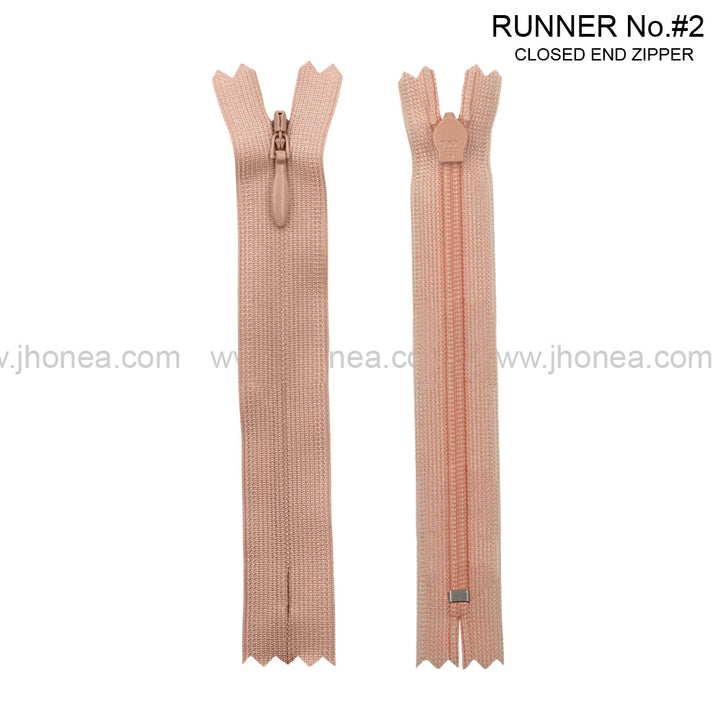 YKK #2 Invisible Closed-End Concealed Zipper 18 Inch Assorted Colors Pack of 60 Pieces