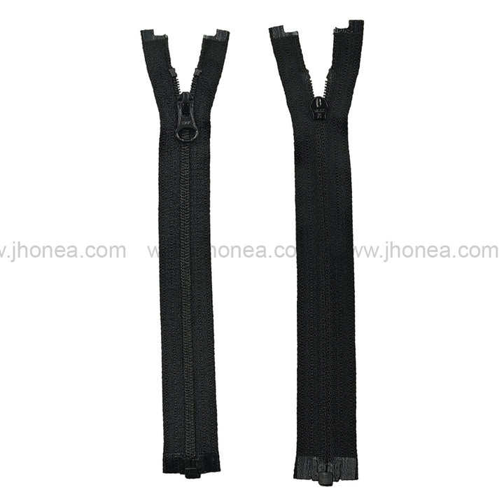 YKK #3 Fancy Black Open End Coil Zippers for Stylish Garments